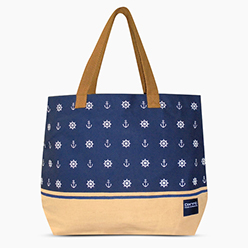 CANVAS BEACH BAG WITH JUCO BASE