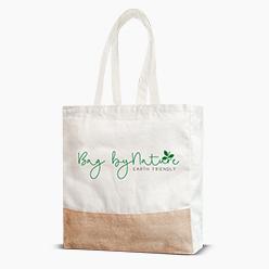 CANVAS BAG WITH JUTE BASE