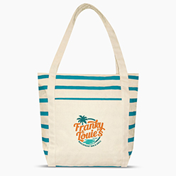CANVAS BEACH BAG WITH FRONT POCKET